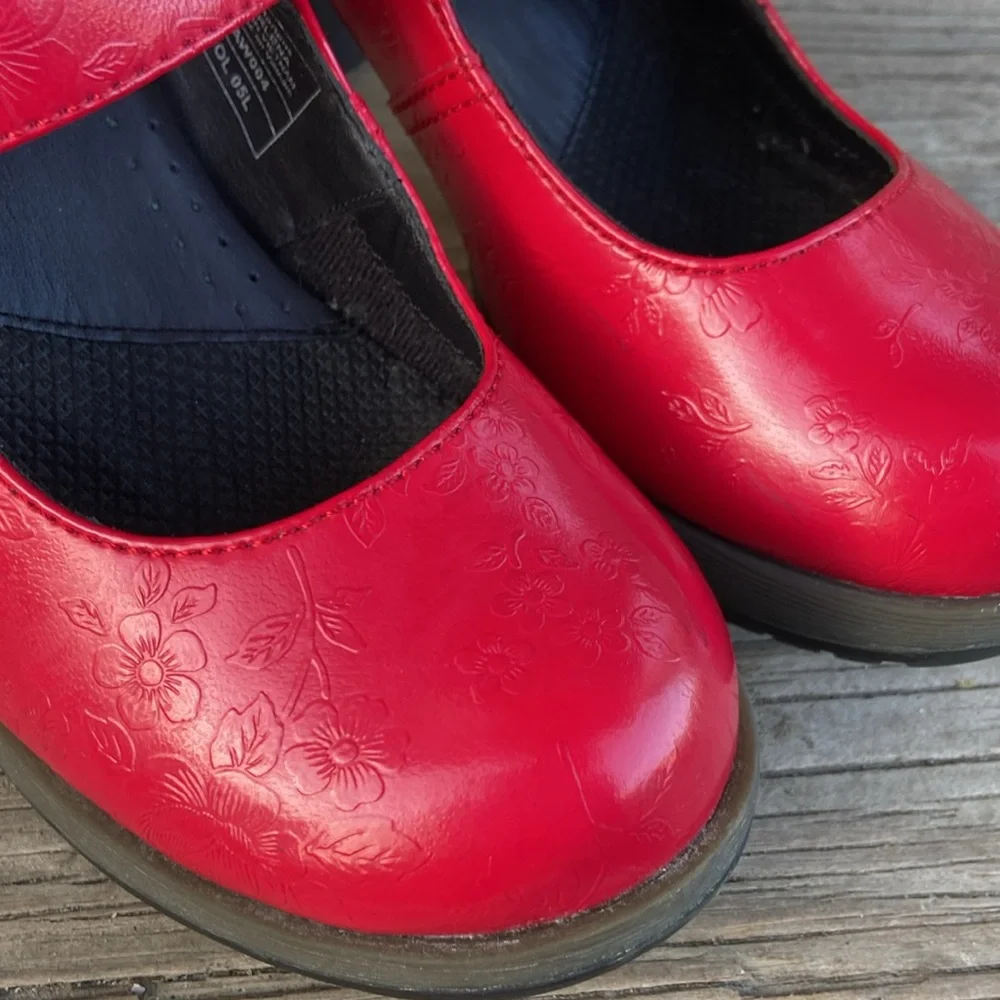 Rare! Vintage Dr. Martens Red Leather Marlena Mary Jane Pumps Women's Size 5 - Picture 10 of 12